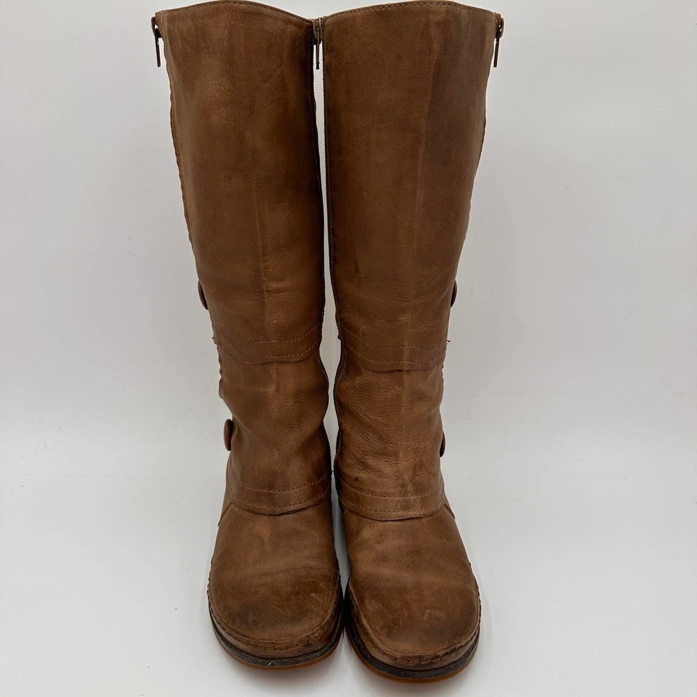 Miz Mooz Women's Brown Leather Portia Button Boots Size 7.5 - Picture 8 of 12